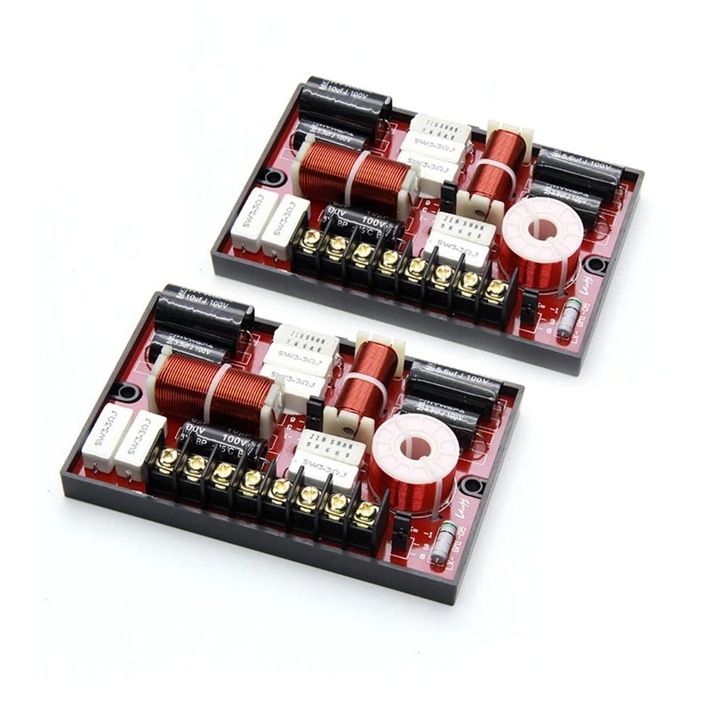 2PCS 3 Way 150W DIY Car Speaker Filter Circuit Frequency Divider Automotive 3-Order Theater HiFi Stereo Audio Crossover Filters
