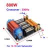 1 PCS 300W / 500W / 800W Bass Speaker 250Hz/300Hz Subwoofer Frequency Divider HiFi Stereo DIY Audio Woofer Crossover Filter(800W) view 2