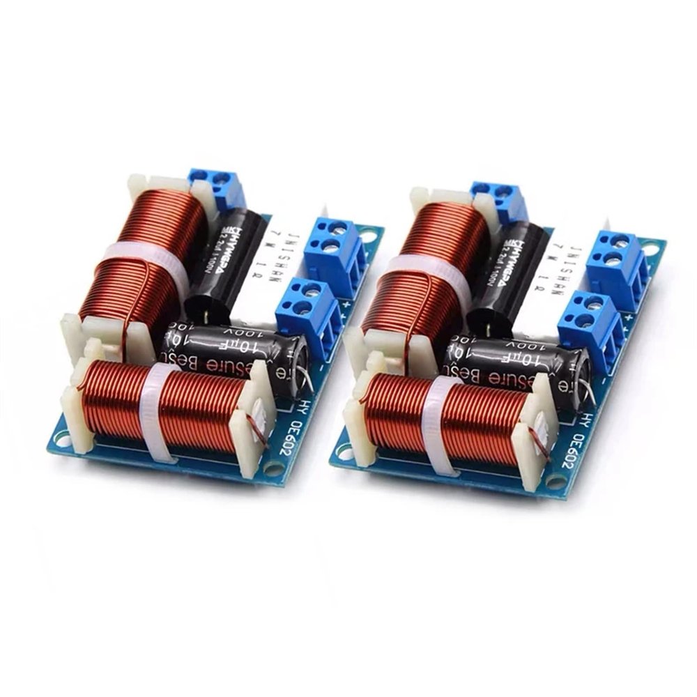2PCS 2 Way 80W Speaker Treble Bass Frequency Divider Home Theater HiFi Stereo DIY Audio Crossover Filters