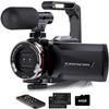 Dumjug 4K Video Camera Camcorder, 64MP UHD Vlogging Dual Camera for YouTube, 21X Digital Zoom IPS Screen Vlog Camera with External Microphone, Stabilizer, Remote, 2 Batteries, Remote, Memory Card view 1