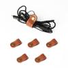 5Pcs Cable Organizer Leather Cord Keeper, Earphone Winder Storage Cable Ties, Portable IEM Earbuds Wire Wrap Holders Stocking Stuffers for Men, Travel/Work, Cable Management view 1