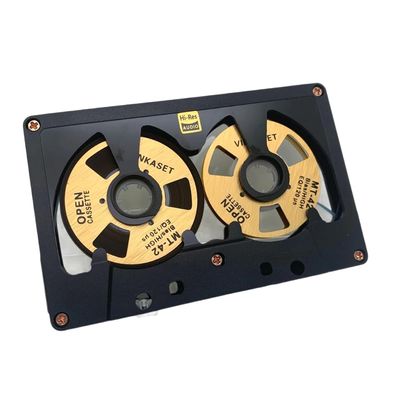 Yaregelun Cassette Audio Reel to Reel 50 Minute Blank Tape Double Sided Metal Reel Hollow Case Self-Made
