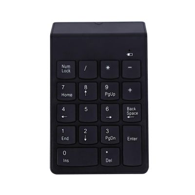 Dioche 2.4G Wireless Ultra Slim Numeric Keypad 18 Keys with Mini USB Receiver, Auto Sleep Mode, Ideal for Notebook Users, ClutterFree Connection