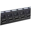 NOLITOY Port USB Multi Charger Hub with High-Speed Mbps Data Transfer Protection and Off Switch for Laptop PC Desktop Use Black view 2