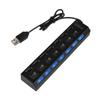 NOLITOY Port USB Multi Charger Hub with High-Speed Mbps Data Transfer Protection and Off Switch for Laptop PC Desktop Use Black view 4