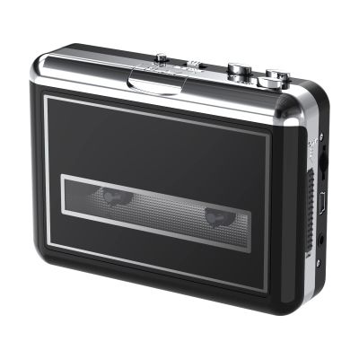 Portable Cassette Player & Convert Tape to Digital MP3 Digital, Retro Tape Recorder Walkmaner with Auto-Reverse,2 AA Batteries/USB Powered(Black)