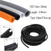1PC 7mm-28mm Color PE Insulated Corrugated Pipe Wire Hose Plastic Cable Heat Resistant Protective Sleeve(Black Closure,25mm) view 2