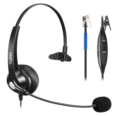 Callez RJ9 Cisco Phone Headset for Office Phone with Noise Cancelling Microphone & Mute Switch, Telephone Headset Compatible with Cisco IP Phones 7821 7841 7945 7962 7965 7975 8811 8841 8851 8865
