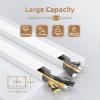 Delamu Cord Hider Wall, 85in Cord Covers for 3-4 Wires on Wall, Cable Hider Wire Hiders Wire Covers for TV Cords on Wall, Easy Mount Cable Cover Management Kit to Hide TV Wires, W1.18 H0.67in, White view 2