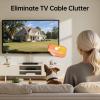 Delamu Cord Hider Wall, 85in Cord Covers for 3-4 Wires on Wall, Cable Hider Wire Hiders Wire Covers for TV Cords on Wall, Easy Mount Cable Cover Management Kit to Hide TV Wires, W1.18 H0.67in, White view 4