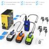 Topsung Walkie Talkies for Adults Long Range Rechargeable 2 Way Radios 4 Pack(Blue Green Orange Silver) view 2