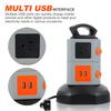 DECHOUS Way Power Board Surge Protector with USB Charging Ports High-Temperature Fuse Safety Socket Compact Ac Outlet Strip for Home and Office Use view 4