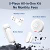 150W Wireless Security System for House, WiFi Door/Window Sensors Alarm System kit, Motion Detectors with Instant App Alerts NO Monthly Fees view 2