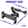 MCOTOP Ipad Holder for car Backseat 2 Pack, iPad Headrest Mount for 5.3-12.9" iPads/Phones, Car Tablet Holder with 360 Adjustable Rotating, Upgraded iPad Mount, Road Trip Essentials (Black) view 2