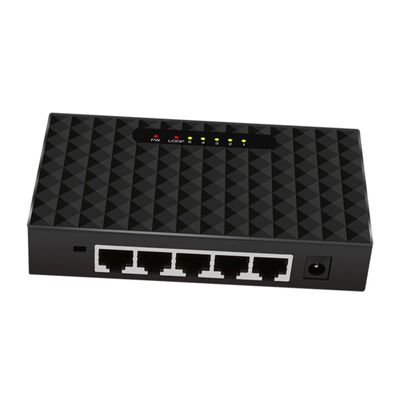 DECHOUS Gigabit Ethernet Unmanaged Network Switch LAN Splitter Plug and Play with LED Indicator for High-Speed Wired Connections Compatible with Mbps Devices North America Power Adapter