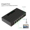 DECHOUS Gigabit Ethernet Unmanaged Network Switch LAN Splitter Plug and Play with LED Indicator for High-Speed Wired Connections Compatible with Mbps Devices North America Power Adapter view 4