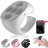 Fingertip Wireless Bluetooth Remote Control, 2026 Upgraded Scrolling Ring Bluetooth Page Turner for Phone, Camera Shutter Scroller Remote for Short Video Music (White) view 1