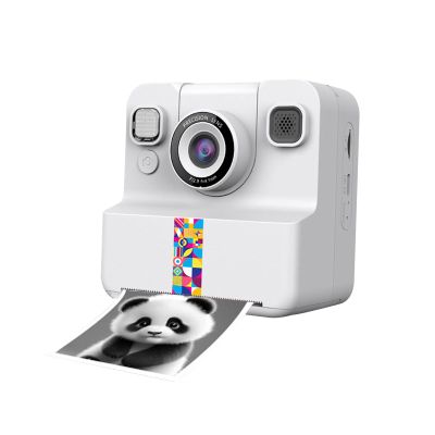 EBTOOLS Instant Print Camera, 2.4in LCD Screen, 24Mp Photo, 1080P Video Recording, Type C Fast Charging, Built in Stickers and Color Filters, 180 Rotating Lens, with Printing Paper