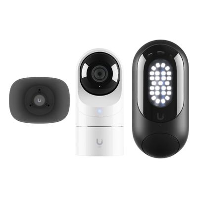 Neighborhood Watch Kit (UNWK-303) G5 Flex (UVC-G5-Flex) Camera + Floodlight (UP-Floodlight) + AI Horn Speaker (UP-AI-Horn) | Outdoor Security & Audio Deterrence Bundle