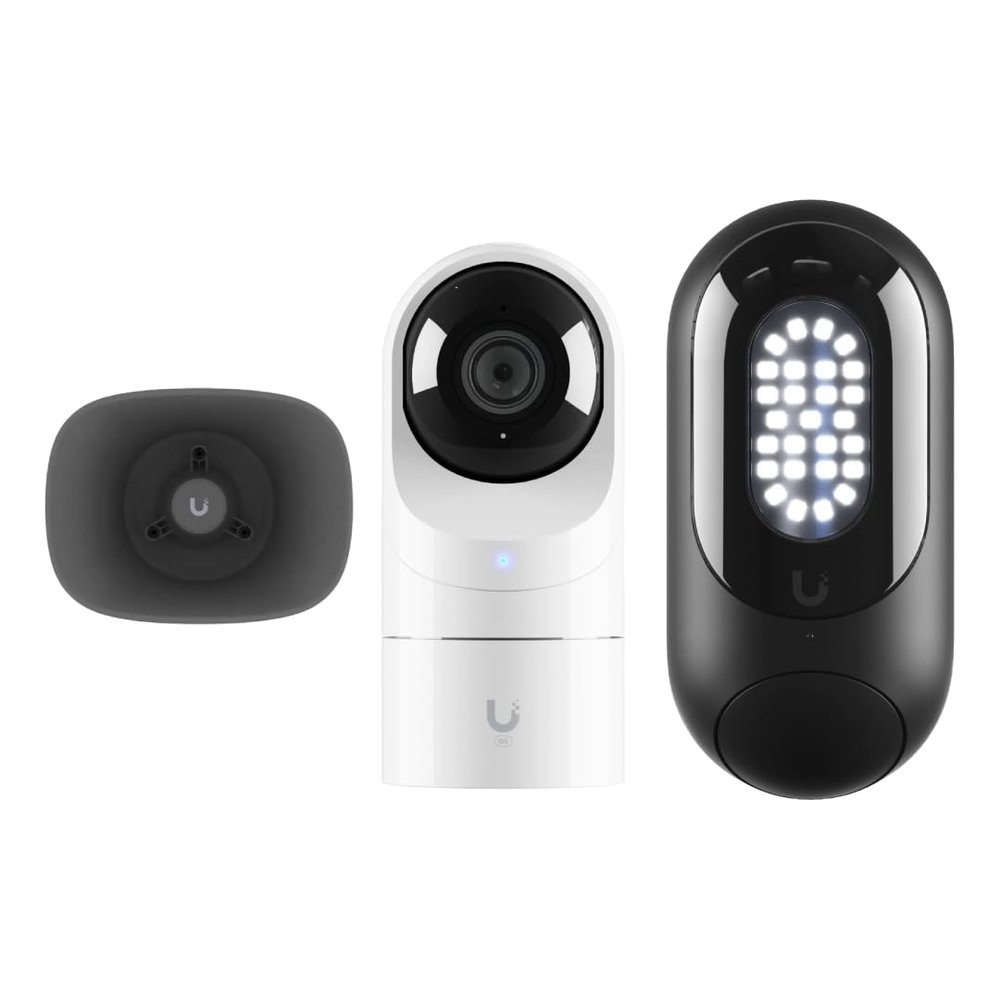 Neighborhood Watch Kit (UNWK-303) G5 Flex (UVC-G5-Flex) Camera + Floodlight (UP-Floodlight) + AI Horn Speaker (UP-AI-Horn) | Outdoor Security & Audio Deterrence Bundle