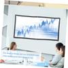 VALICLUD Foldable Anti-Crease Projector Screen with Hooks Indoor Outdoor Use Thick Polyester Material for Classroom Home Theater and Office Presentations view 4