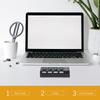 GALPADA Powered Hub with High-Performance Ports Independent Switches Overload Protection Advanced Chip Plug Play USB Concentrator for Computers and Laptops Black US Plug view 4