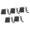 Fydun Wired Number Pad Ergonomic Design Wired Numeric Keypad 18 Keys Numeric Keypad PC Laptop Desktop - Input Devices Financial Security and Accounting (Black) view 3