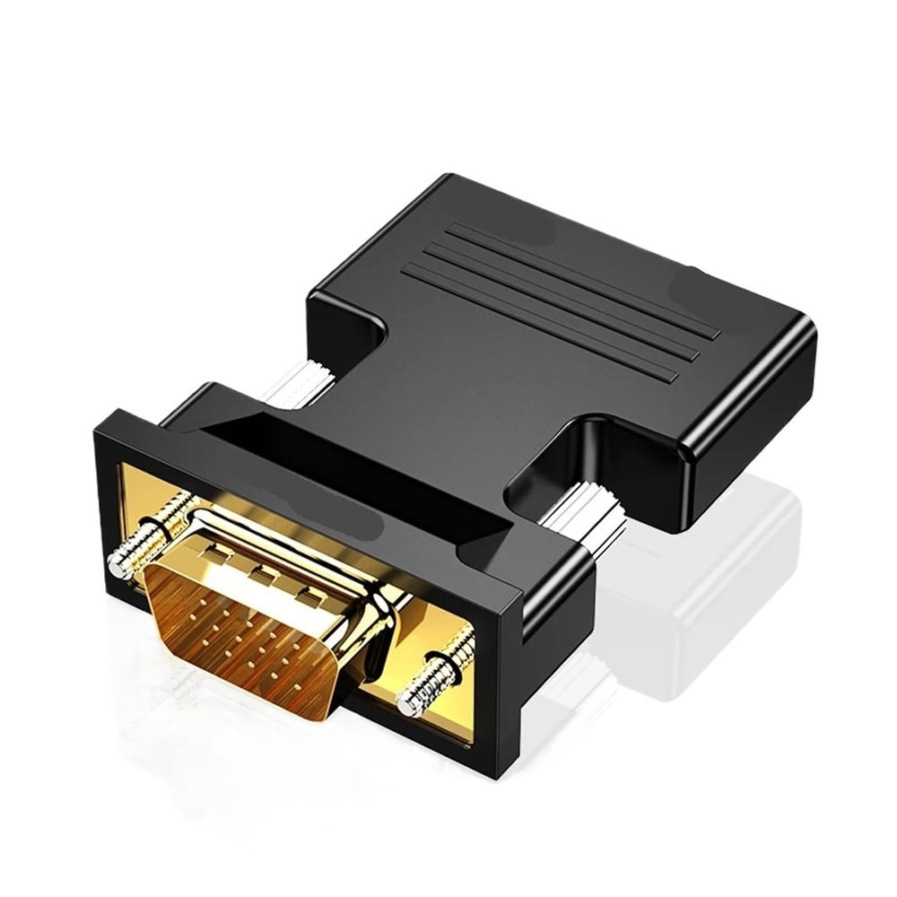 HYAGBCOP N/ew HDMI-Compatible to V/GA Female to Male Converter with Adapter Support 1080P Signal Output Convertor+ Cables(Black)