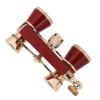 ZJchao Opera Glasses, Binoculars 3X25 Opera Binocular Telescope Telescope Small Portable Theater for Women Girls Kids (Red) view 2