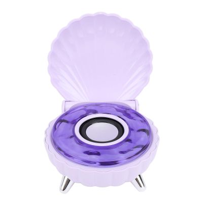 VELATEMOR 2 in 1 Small Speaker, Loudspeaker Shell Form High Performance Volume for at Home (Purple)