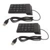 Fydun Wired Number Pad Ergonomic Design Wired Numeric Keypad 18 Keys Numeric Keypad PC Laptop Desktop - Input Devices Financial Security and Accounting (2 PCS) view 1