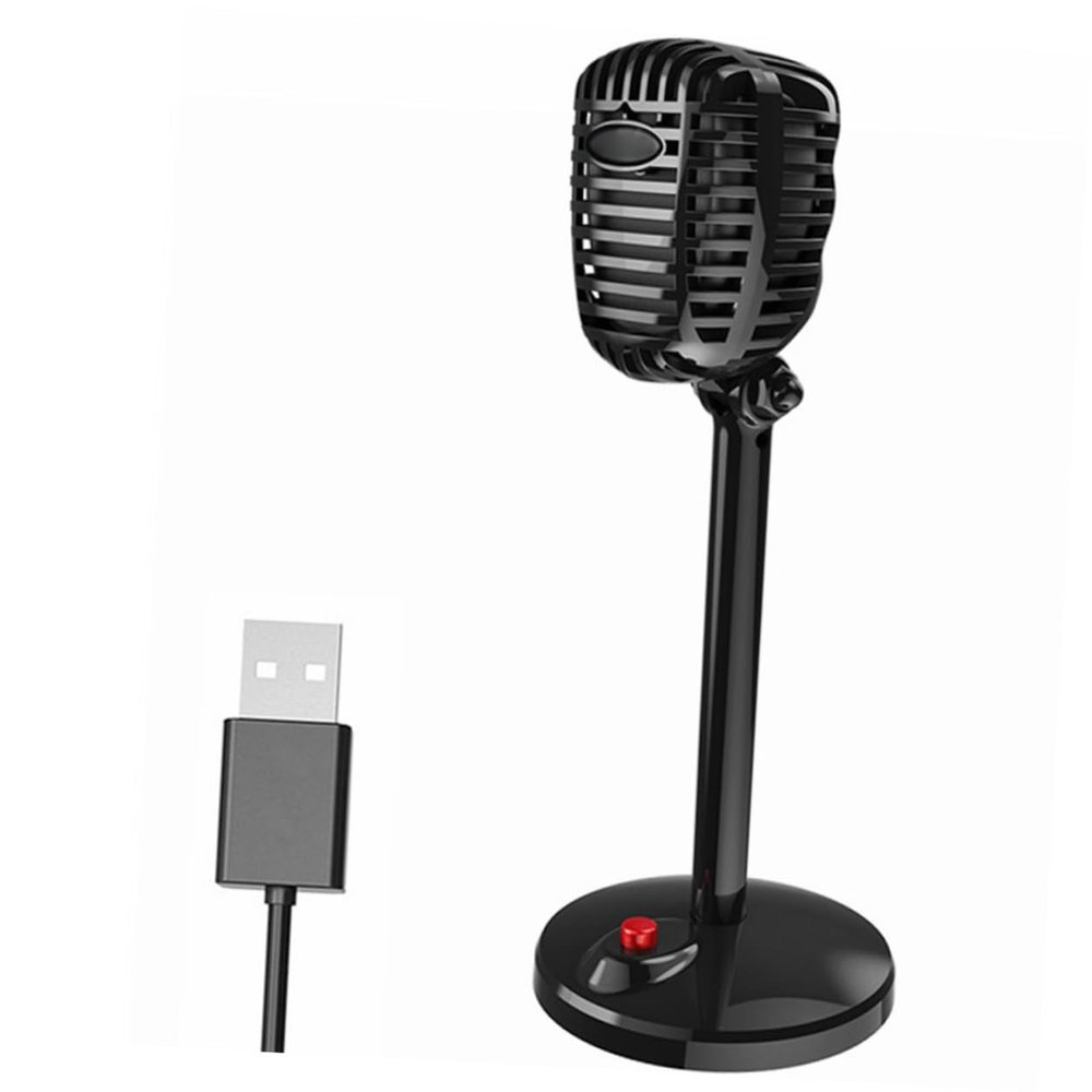 BESPORTBLE Rotatable USB Microphone for Computer with Cable Condenser Mic for Meeting Chatting Streaming and Podcasting PC and Laptop