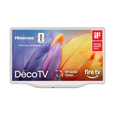Hisense 32-Inch S5 DcoTV Series Hi-QLED FHD Smart Fire TV (32S5QF, 2025 Model) - Versatile Fit, Hi-QLED Color, Art-Inspired Design, Fluid Central Stand, DTS Virtual: X, Stream Live TV Without Cable