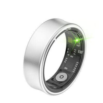 dyuanetec Ring D2 Smart Ring, Fitness/Sleep Tracker, Step Counting, Titanium IP68 Waterproof (Silver, 12#)