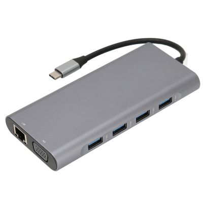 11 in 1 Type C Hub, USB C Docking Station, 4K HD Aluminum y Type C Dock with 100W PD Charging, 5Gbps Data Transfer, Ethernet, Card Reader for, XPS, Mate 10 Pro