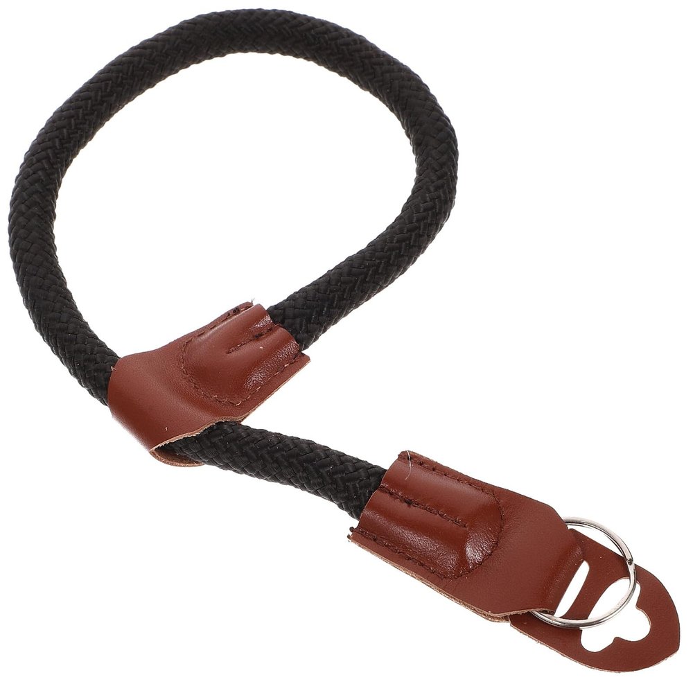 SHINEOFI Cotton PU Camera Wrist Strap Hand Strap for Outdoor Hiking Camping Photography Compatible with DSLR Action Mirrorless Cameras Black