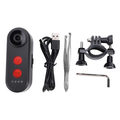 Bewinner Bike Camera with Tail Light, 140 Degree Wide Angle Cycling Rear View Dash Cam with Seatpost Mount, IPX6 Water Proof Loop Recording Anti Shake Video Recorder for Bike Motorcycle