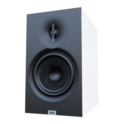 ELAC Debut 3.0 DB63-W Bookshelf Speakers, White (Pair) - 1 Aluminum Dome Tweeter & 6.5 Aramid Fiber Woofer - 2-Way Bass Reflex - 42Hz to 38KHz Response