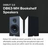ELAC Debut 3.0 DB63-W Bookshelf Speakers, White (Pair) - 1 Aluminum Dome Tweeter & 6.5 Aramid Fiber Woofer - 2-Way Bass Reflex - 42Hz to 38KHz Response view 2