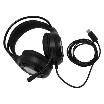 Dpofirs Computer Headphones, directional Microphone USB Gaming Headset for Laptop
