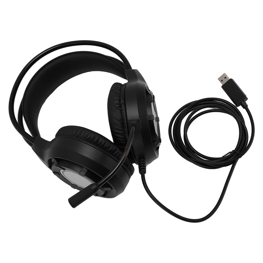 Dpofirs Computer Headphones, directional Microphone USB Gaming Headset for Laptop