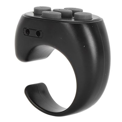 Dpofirs Scrolling Ring, Power Bank Function Stable Connection Camera Remote Shutter Page Turner 32.8ft Range Small with Charging Case for Tablet (Black)