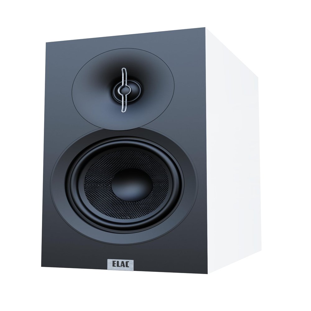 ELAC Debut 3.0 DB53-W Bookshelf Speakers, White (Pair) - 1 Aluminum Dome Tweeter & 5.25 Aramid Fiber Woofer - 2-Way Bass Reflex - 48Hz to 38KHz Response