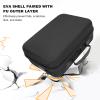ASHATA Game Console Carrying Case, Protective Hard Shell Portable Travel Bag, with 2 Pockets 24 Game Card Slots and Detachable Shoulder Strap, for Traveling working (Black) view 2