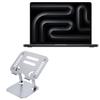 BoxWave Stand and Mount Compatible with Apple MacBook Pro M4 (2024) (14.2 in) - Executive VersaView Stand, Ergonomic Adjustable Viewing Angle Metallic Riser - Metallic Silver view 1