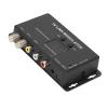 Keenso TV Link Modulator IR Extender with Adjustable Levels for CATV System, AV to The RF Converter for Settop Box Users, Black Plastic Material view 1