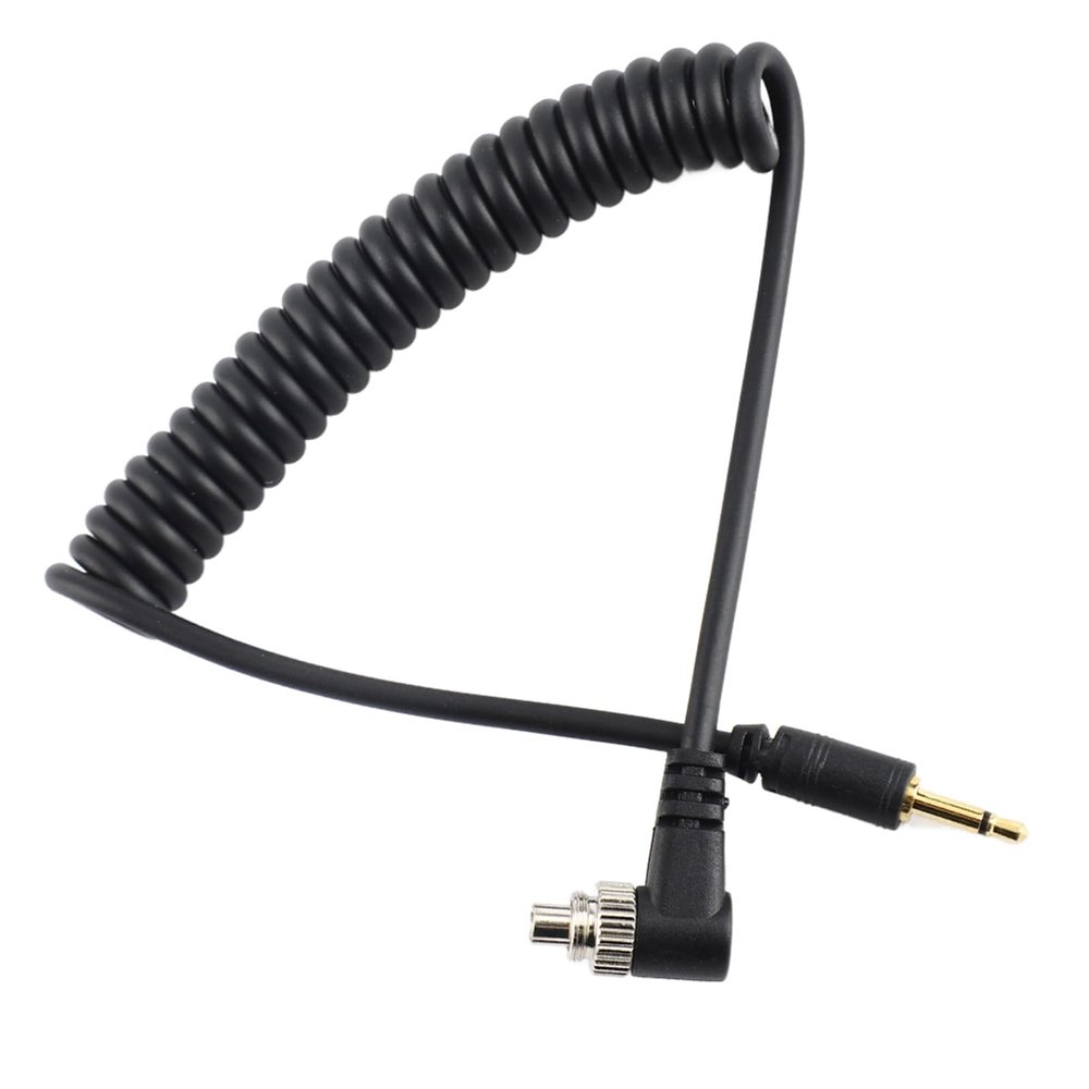 Keenso Camera Flash Sync Cable with Screw Lock for Environmental Light Integration, Coiled Flash Sync Cable Extended to 100cm Long for Practical Use, Ideal for Photography Enthusiasts