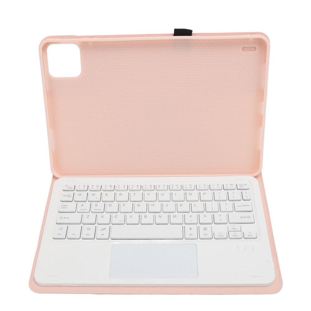 AUNMAS Portable Keyboard Protective Cover Case for Pad 6 Pro 11 Inch 2023, PU Stand Cover with Backlight, Ideal for Tablet Users (Pink)