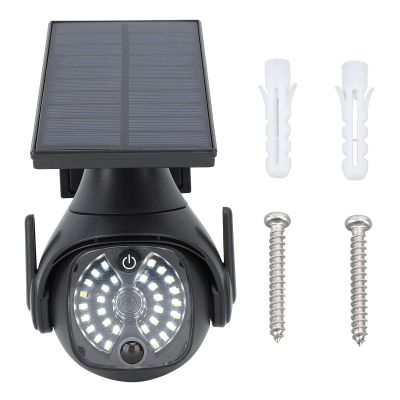 ANGGREK Fake Security Camera Motion Sensor Light, Solar Powered 300Lm with 3 Lighting Modes for Garden and Driveway