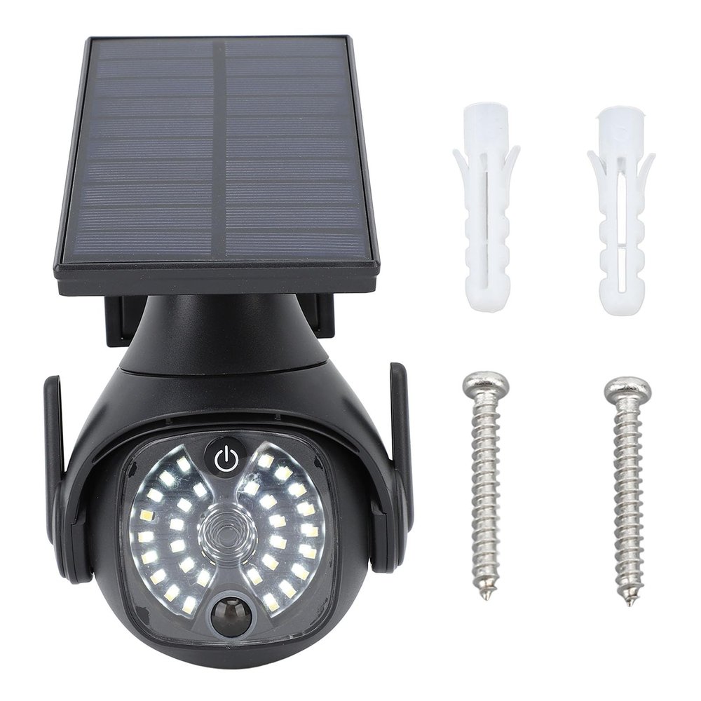ANGGREK Fake Security Camera Motion Sensor Light, Solar Powered 300Lm with 3 Lighting Modes for Garden and Driveway